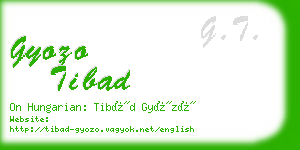 gyozo tibad business card